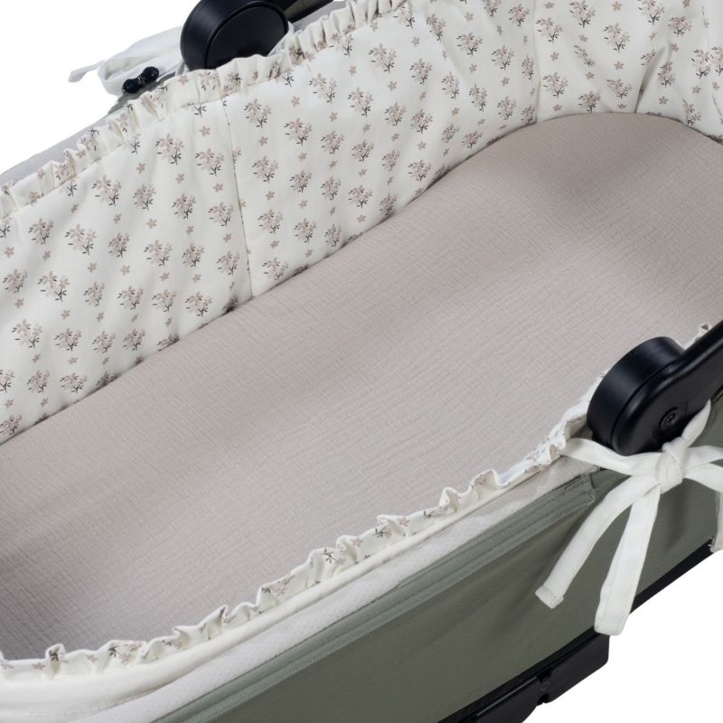Housse de nacelle avec tiges + Drap-housse pour nacelle Botton Fleurs Walking Mum Produit 5