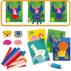 Collages pour les petits avec des bouclettes