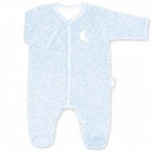 Pyjama léger terry Bmini bleu clair à points frost (naissance : 50 cm)  par Bemini
