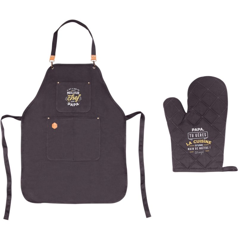 Tablier de cuisine et manique Il n'y a pas de meilleur chef que papa Mr. Wonderful