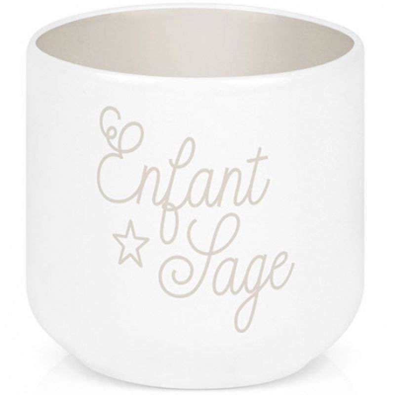 Coquetier en porcelaine enfant sage Créa Bisontine