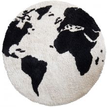 Tapis rond en coton carte du monde (110 cm)  par Kids Depot