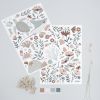 Planche de stickers A3 Ocean flowers  par Lilipinso