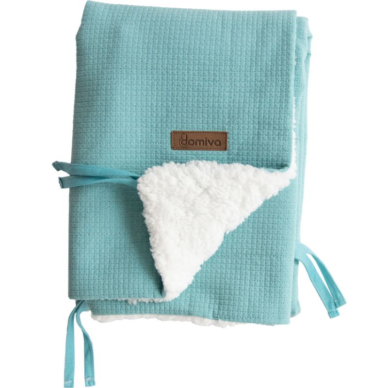 Couverture fluffy bleu Nil (75 x 100 cm) Domiva