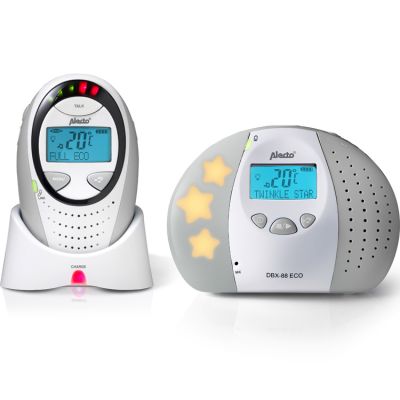 Alecto - Babyphone Full Eco DECT avec écran blanc et gris