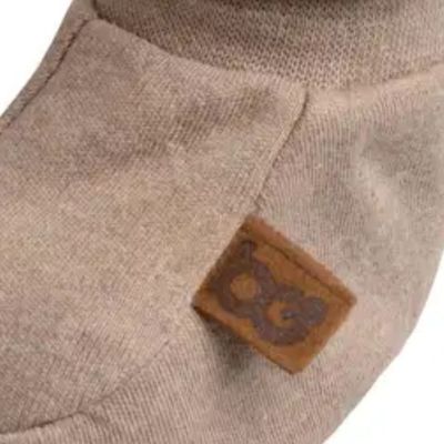 Chaussons bébé en coton bio Melange Clay (0-3 mois)