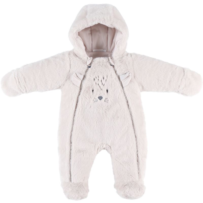 Combinaison pilote en groloudoux Léopard beige (6 mois) Noukie's