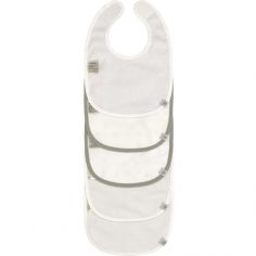 Lot 5 bavoirs en éponge coton bio  Little Forest Renard