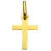 Croix plate 13 x 10 mm (or jaune 750°)  par Premiers Bijoux