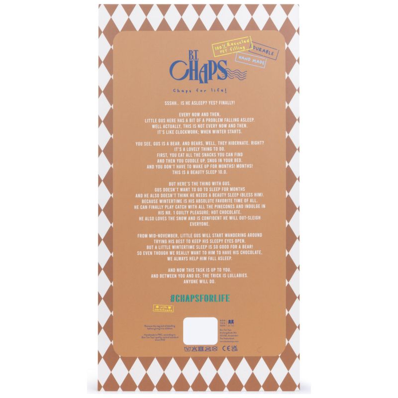 Peluche Gus l'ours de compagnie (25 cm) BT Chaps Packaging 7