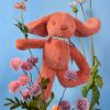 Peluche Lapin Fleurette Terracotta (35 cm) Doudou et Compagnie Ambiance 5