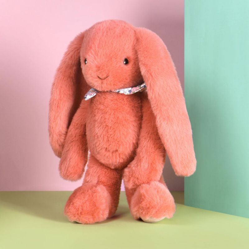 Peluche Lapin Fleurette Terracotta (35 cm) Doudou et Compagnie Ambiance 6