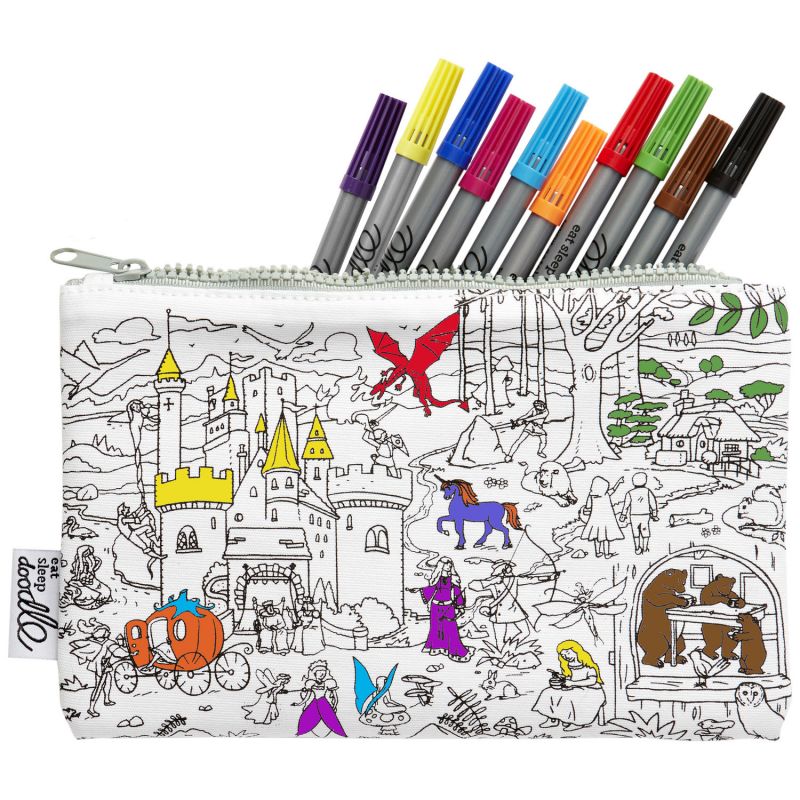 Trousse à colorier lavable et réutilisable Conte de fées avec 10 feutres Eatsleepdoodle Produit 1