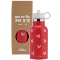 Gourde isotherme Coeurs Roses (350 ml) - Atelier Wagram
