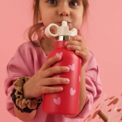 Gourde isotherme Coeurs Roses (350 ml)