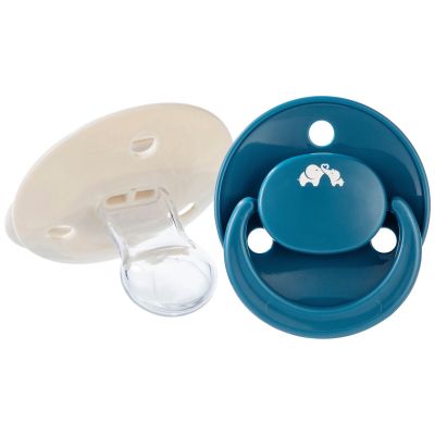 Lot de 2 sucettes réversibles en silicone Sand-Blue (6 mois et +)