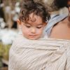 Echarpe de portage zèbre beige en coton bio (4m60) NéoBulle Ambiance 5