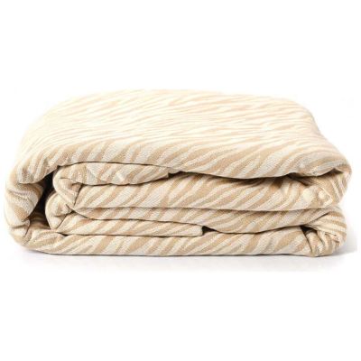 Echarpe de portage zèbre beige en coton bio (4m60)