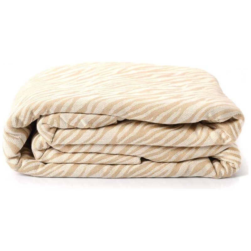 Echarpe de portage zèbre beige en coton bio (4m60) NéoBulle Produit 1
