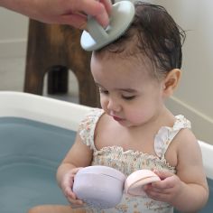 Brosse pour croûtes de lait en silicone Vert de gris