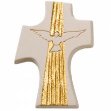 Petite croix Colombe confirmation dorée  par Centro Ave Ceramica