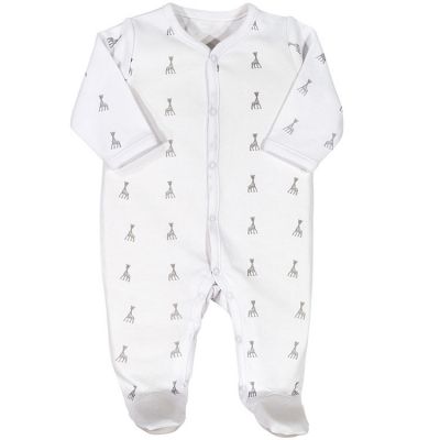 Pyjama léger blanc Sophie la girafe (1 mois)  par Trois Kilos Sept