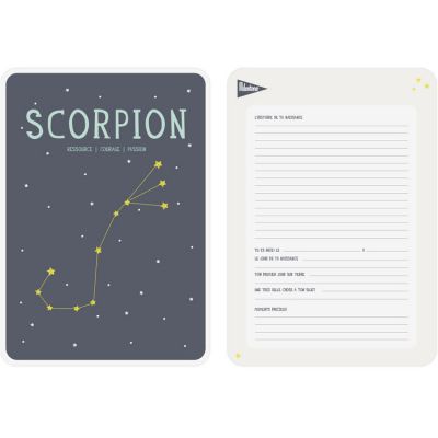 Affiche signe astrologique Scorpion (21,4 x 32,5 cm)