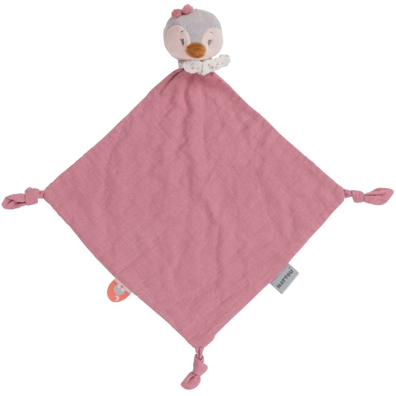 Maxi doudou attache sucette Sasha le pingouin (65 x 35 cm) Nattou