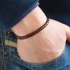 Bracelet L'Epicurien marron (acier)  par Petits trésors