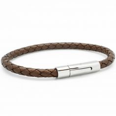 Bracelet L'Epicurien marron (acier) - Petits trésors
