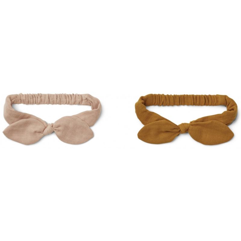 Lot de 2 bandeaux cheveux Henny rose mustard mix (1-2 ans) Liewood