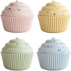Lot de 4 jouets de bain Cupcake Mix and Max - Mushie