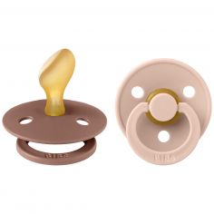 Lot de 2 sucettes en latex anatomique Blush-Woochuck (6-18 mois) - BIBS