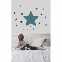 Sticker mural chambre étoile bleu  par AFKliving