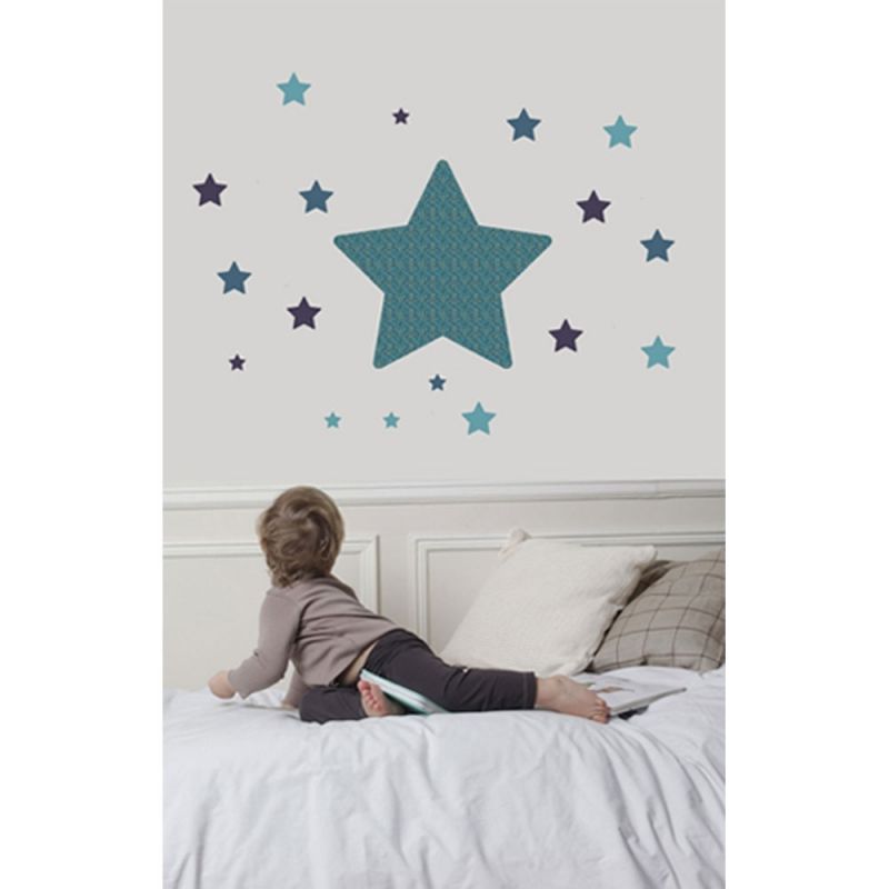 Sticker mural chambre étoile bleu AFKliving