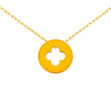 Mini bijou croix romane sur chaîne (or jaune 18 carats)  par Maison La Couronne