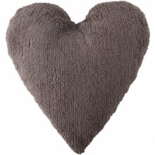 Coussin coeur gris foncé (45 x 50 cm)  par Lorena Canals