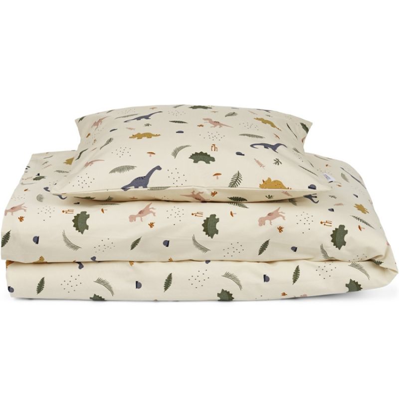 Parure de lit en coton bio Ingeborg Dino mix (100 x 140 cm) Liewood