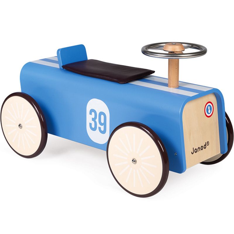 Porteur voiture bleue Janod