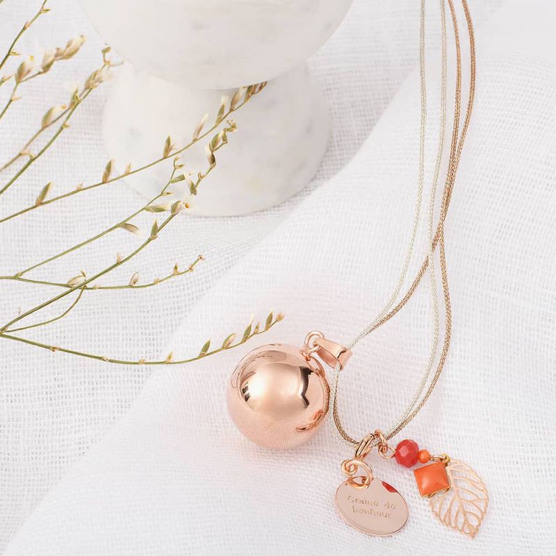 Bola de grossesse Emotion Bulan personnalisable (plaqué or rose) Nativee