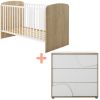 Duo Lit 70x140 et Commode 3 tiroirs Châtaignier naturel Basile Galipette Produit 1
