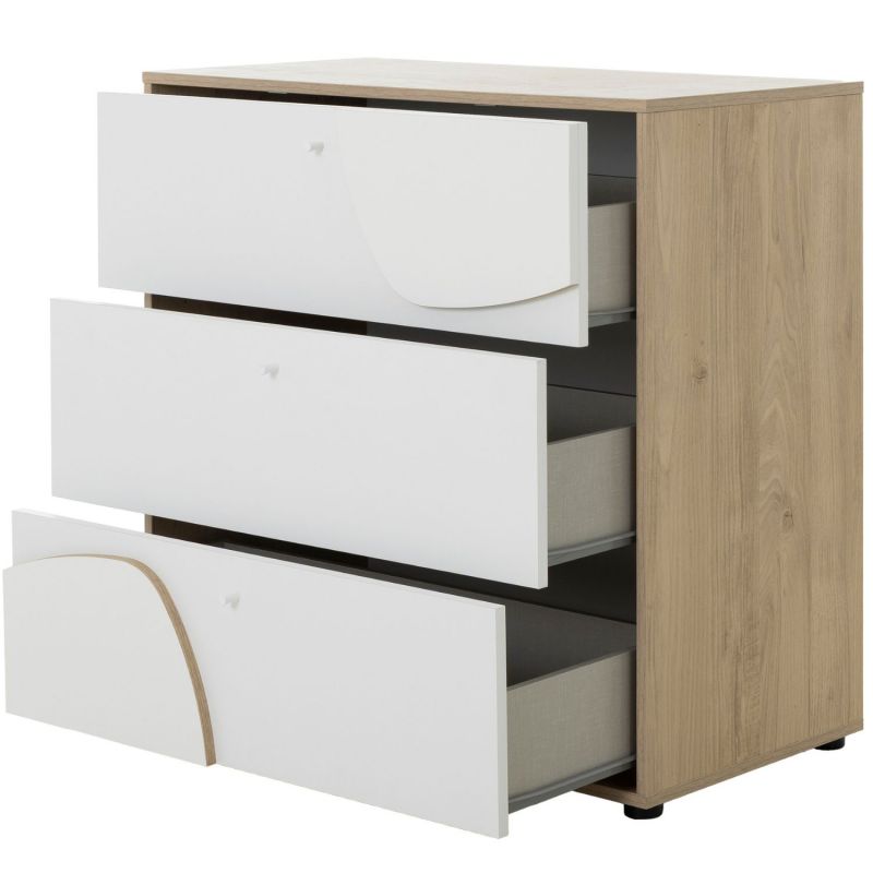 Duo Lit 70x140 et Commode 3 tiroirs Châtaignier naturel Basile Galipette Produit 7
