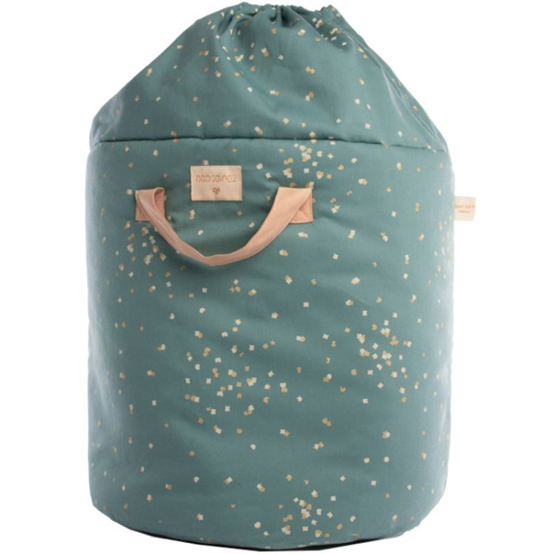 Sac à jouets Bamboo Gold Confetti vert (60 cm) Nobodinoz