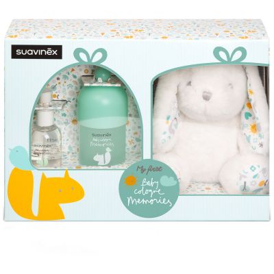 Coffret peluche et parfums Baby Cologne Memories liberty (100Ml+50Ml) Suavinex
