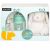 Variation Vert, jaune, gris du produit Coffret peluche et parfums Baby Cologne Memories liberty (100Ml+50Ml) de la marque Suavinex