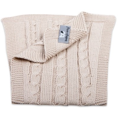 Bavoir protection d'épaules Cable Uni beige Baby's Only