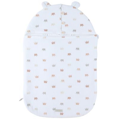 Nid d'ange mousseline de coton Elephants