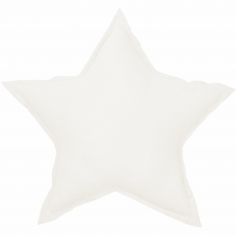 Coussin Etoile en lin Blanc (36 cm) - Cotton&Sweets