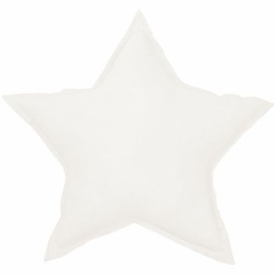 Coussin Etoile en lin Blanc (36 cm) Cotton&Sweets