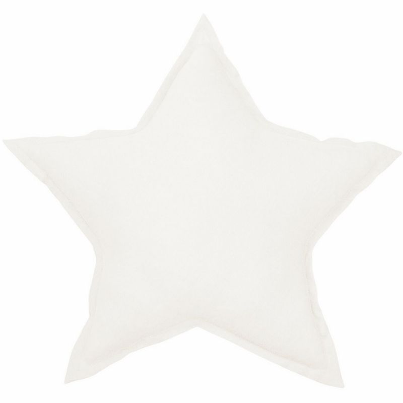 Coussin Etoile en lin Blanc (36 cm) Cotton&Sweets Produit 1